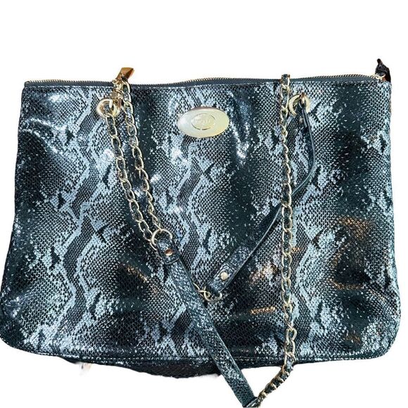 Dkny Handbags - DKNY NWOT Quilted Leather Snakeskin Convertible Crossbody Shoulder Bag Purse